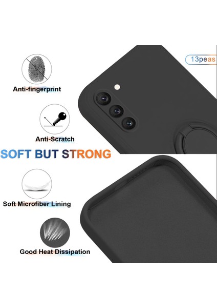 Samsung Galaxy S23 Için Plus Koruyucu Telefon Kılıfı Yüzük Kickstand Sıvı Silikon Telefon Kapağı Lanyard ile (Yurt Dışından) fiyatları
