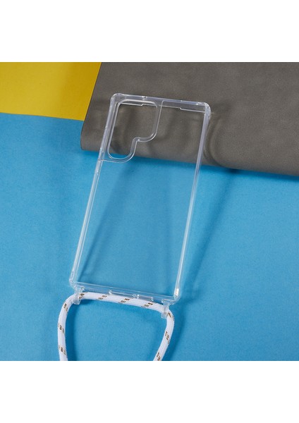 Samsung Galaxy S23 Için Ultra Tpu+Akrilik Telefon Damla Geçirmez Kapak Long Lanyard ile Net Çizgiye Karşı Çizgi Kılıfı (Yurt Dışından) fiyatları