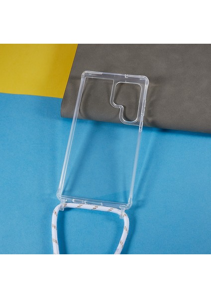 Samsung Galaxy S23 Için Ultra Tpu+Akrilik Telefon Damla Geçirmez Kapak Long Lanyard ile Net Çizgiye Karşı Çizgi Kılıfı (Yurt Dışından) fırsatları