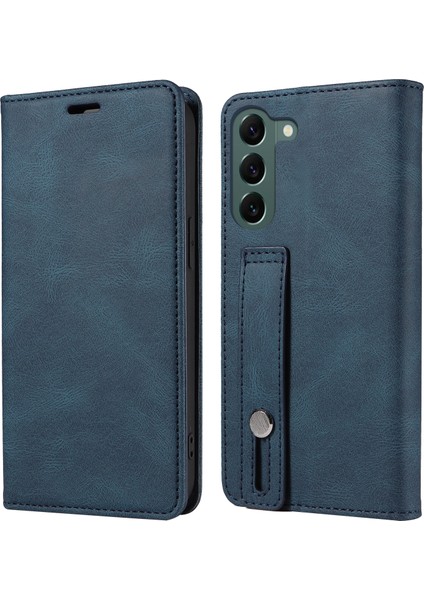 Samsung Galaxy S23 Plus Için Bileklik Deri Telefon Stand Kılıfı, Cüzdan Manyetik Cep Telefonu Kapağı (Yurt Dışından)