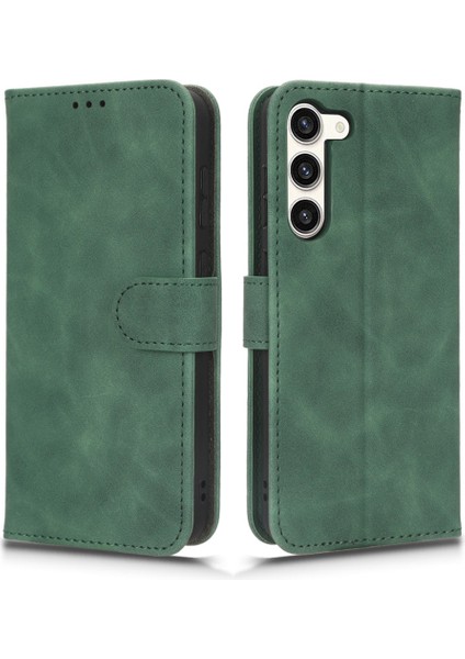 Samsung Galaxy S23 Plus Için Sonbahar Önleyici Telefon Kılıfı, Cilt Touch Duygu Pu Deri Cüzdan Stand Cep Telefonu Kapağı (Yurt Dışından)