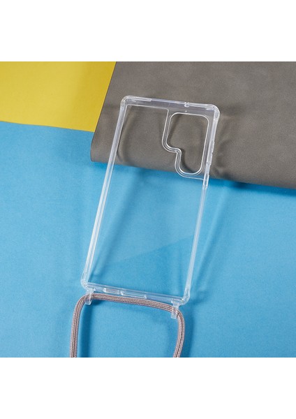 Samsung Galaxy S23 Için Ultra Tpu+Akrilik Telefon Damla Geçirmez Kapak Long Lanyard ile Net Çizgiye Karşı Çizgi Kılıfı (Yurt Dışından) fırsatları
