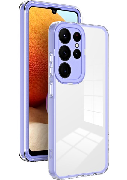 Samsung Galaxy S23 Ultra 3'ü 1 Arada Telefon Kapağı Anti Drop Tpu Back Plaka + Pc Kamera Yüzük Telefon Hibrit Kılıf (Yurt Dışından)