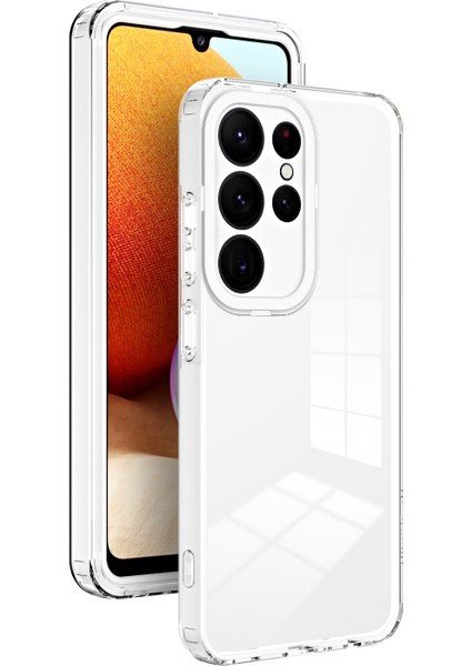 Samsung Galaxy S23 Ultra 3'ü 1 Arada Telefon Kapağı Anti Drop Tpu Back Plaka + Pc Kamera Yüzük Telefon Hibrit Kılıf (Yurt Dışından)