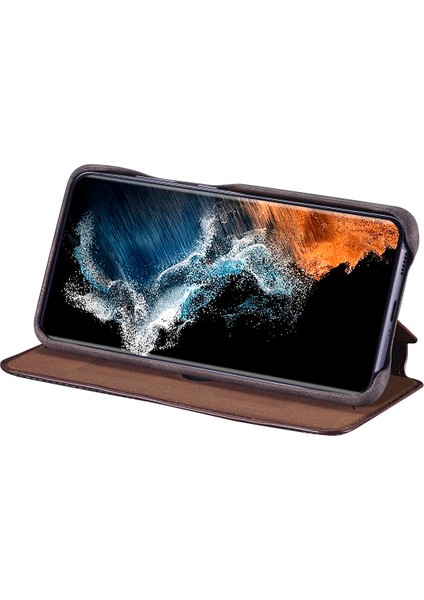 Samsung Galaxy S23 Artı Pu Deri Stand Telefon Kılıfı Kart Yuvası ile Çizelge Anti Cep Telefonu Kapağı (Yurt Dışından) fiyatları