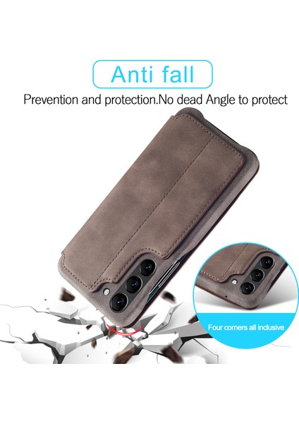 Samsung Galaxy S23 Artı Pu Deri Stand Telefon Kılıfı Kart Yuvası ile Çizelge Anti Cep Telefonu Kapağı (Yurt Dışından) fırsatları