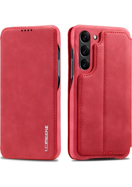 Samsung Galaxy S23 Artı Pu Deri Stand Telefon Kılıfı Kart Yuvası ile Çizelge Anti Cep Telefonu Kapağı (Yurt Dışından)