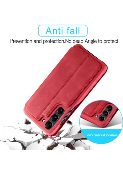 Samsung Galaxy S23 Artı Pu Deri Stand Telefon Kılıfı Kart Yuvası ile Çizelge Anti Cep Telefonu Kapağı (Yurt Dışından) fırsatları