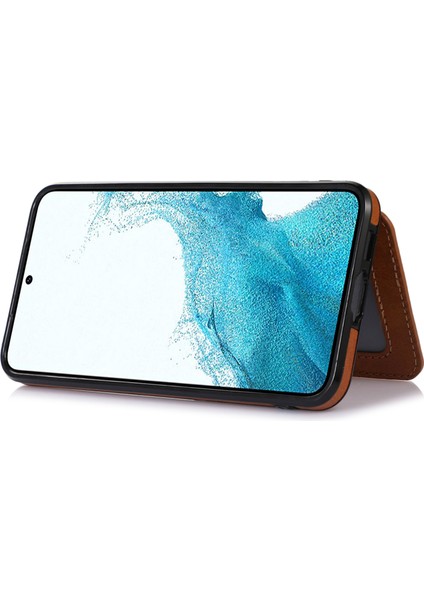 Samsung Galaxy S23 Için Plus Kart Tutucu Telefon Kılıfı Pu Deri Kaplamalı Tpu Kickstand Araba Montajı Metal Sayfası (Yurt Dışından) fırsatları