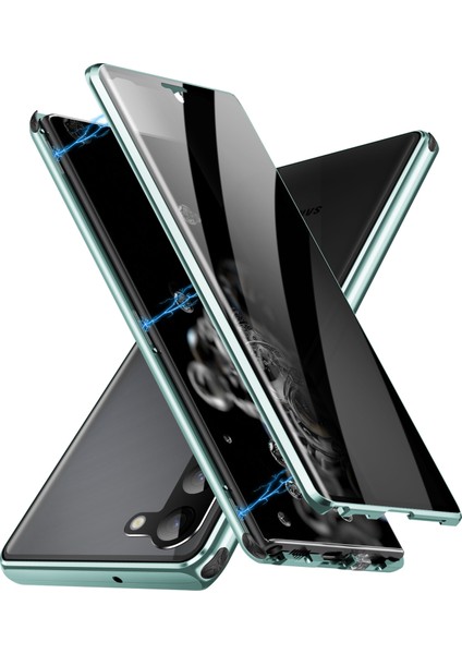 Samsung Galaxy S23 Için Plus Telefon Kapağı Peep Anti Metal Temperli Cam Telefon Kılıfı (Parmak Izi Kilidi Yok) (Yurt Dışından) indirimleri