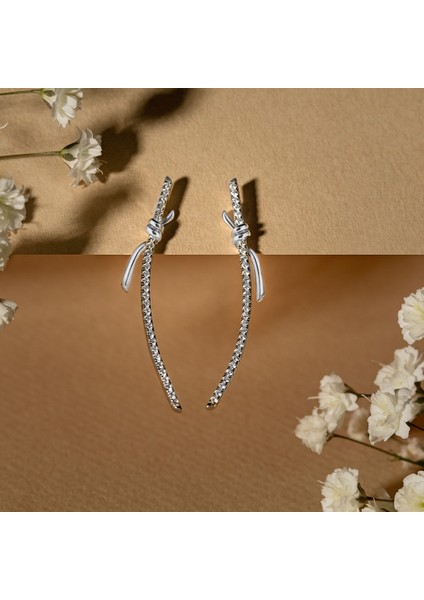 Damla Taşlı Sallantı Küpe Rose fiyatları