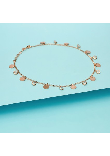 Taş Detaylı Pullu Halhal Rose fırsatları