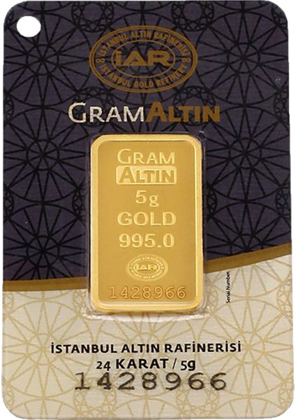 5 Gram Sertifikalı Külçe Altın