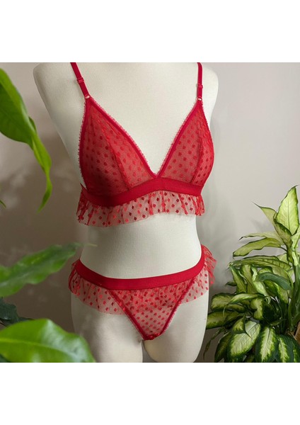 Mj Butik Roxanne Tül Bralette Takım