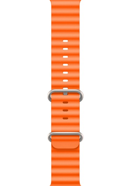 Ocean Loop Silikon Kordon, Apple Watch Series SE/11/10/9/8/7/6/5/4/3 ile Uyumlu, 42mm/41mm/40mm/38mm, Turuncu fiyatları