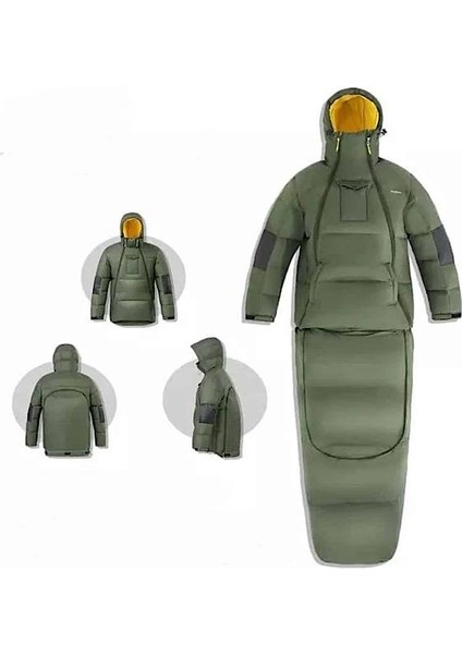 Ultralight Kaz Tüyü 2ın1 Uyku Tulumu & Ceket (-15°c & -8°c )