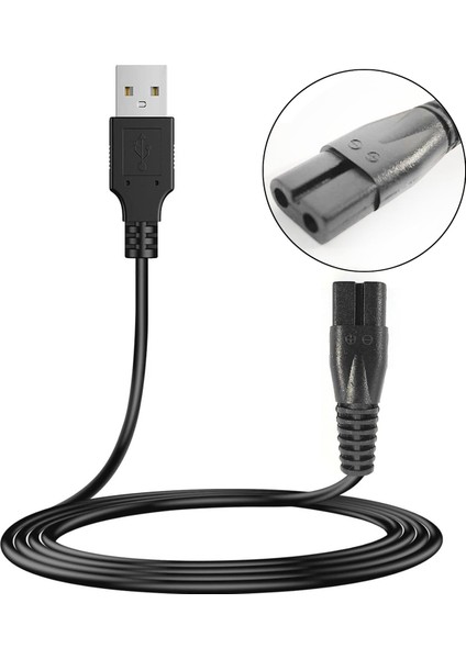 Tıraş Kablosu USB 1mt Siyah No3 G-5353