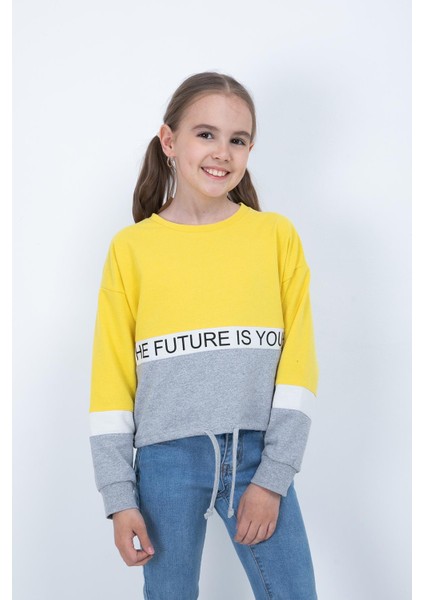 Kız Çocuk Baskılı Sweatshirt