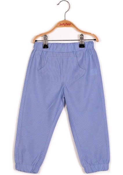 Erkek Çocuk Paçası Lastikli Cepli Dokuma Pantolon