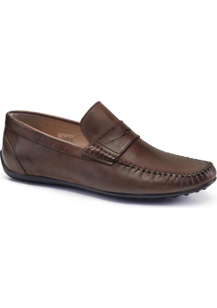 Nubuk Kahve Yazlık Loafer Erkek Ayakkabı -22924-