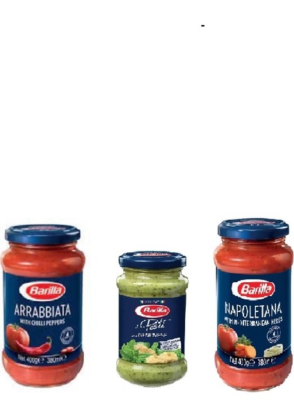 Makarna Sosları ( Pesto - Napoliten - Arrabbiata ) 3 'lü Set