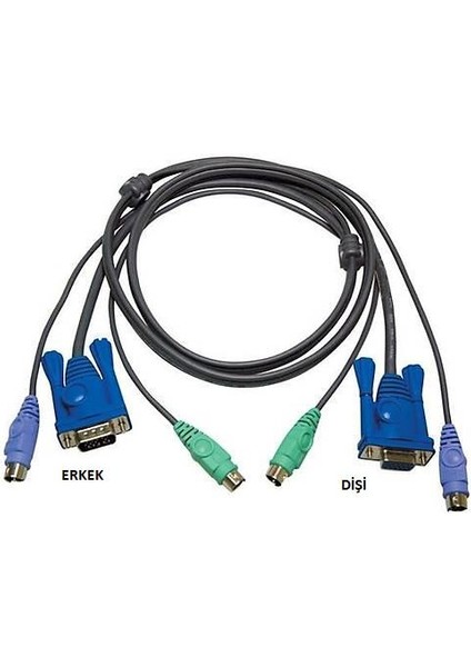 Kvm Kablo Erkek Dişi Kvm Switch Kablosu Dişi Erkek Kvm Switch Kablosu 1 Metre