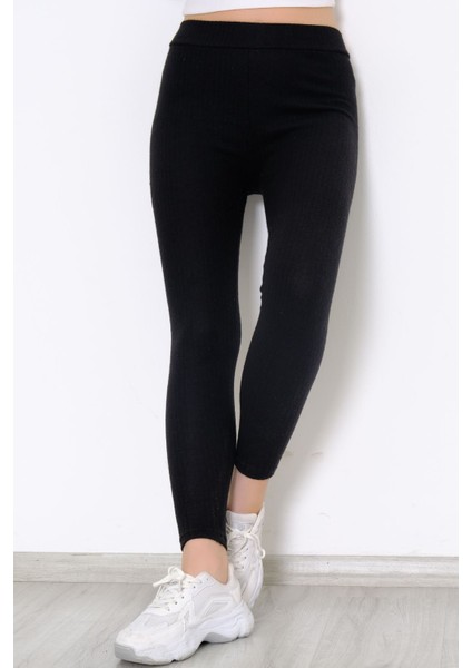 1ds 1 Dünya Shop Örme Kaşe Tayt Siyah - 10158.1567. 26