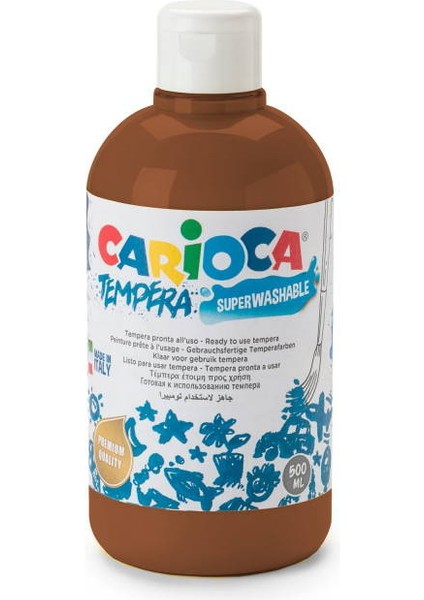 Tempera Suluboya Süper Yıkanabilir Parmak Boya Kahverengi 500 ml