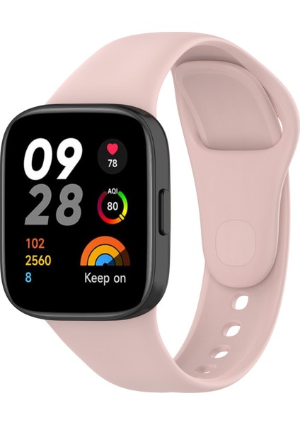 - Xiaomi Redmi Watch 3 - Kordon Silikon Kordon - KRD-81 - Pembe - T26440
