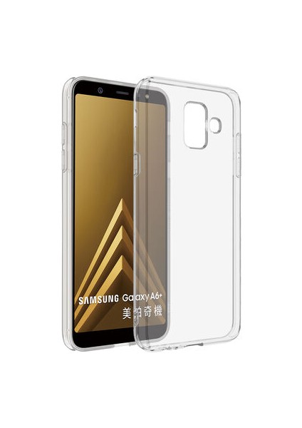 Samsung Galaxy A6 2018 ile Uyumlu Kılıf Şeffaf Kamera Korumalı Esnek Silikon Telefon Kılıfı Kapak