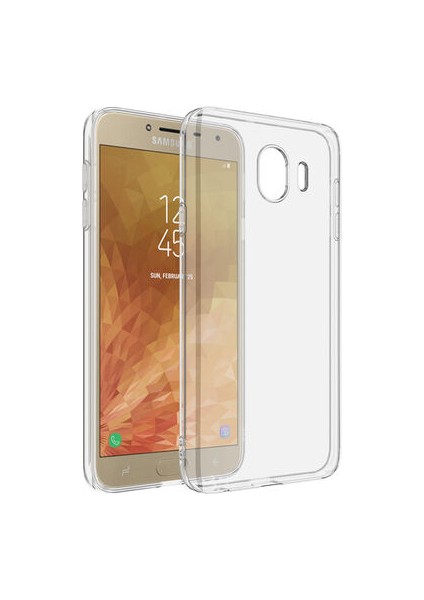 Samsung Galaxy J4 ile Uyumlu Kılıf Şeffaf Kamera Korumalı Esnek Silikon Telefon Kılıfı Kapak
