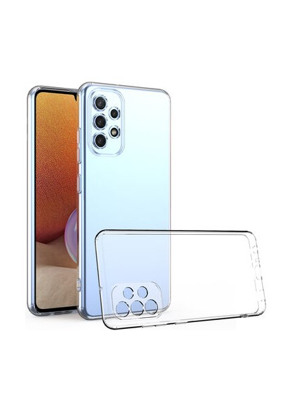 Samsung Galaxy A33 5g ile Uyumlu Kılıf Şeffaf Kamera Korumalı Esnek Silikon Telefon Kılıfı Kapak