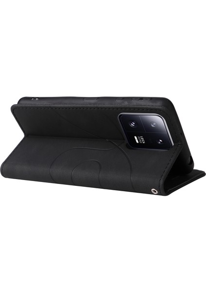 Xiaomi 13 Pro 5g Telefon Stand Kılıfı Çift Renkli Ekleme Pu Deri Cüzdan Kapağı (Yurt Dışından)