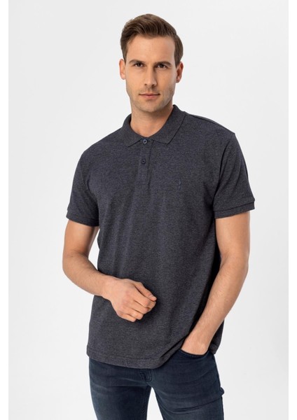 Polo Yaka Regular Kalıp Armürlü Tişört