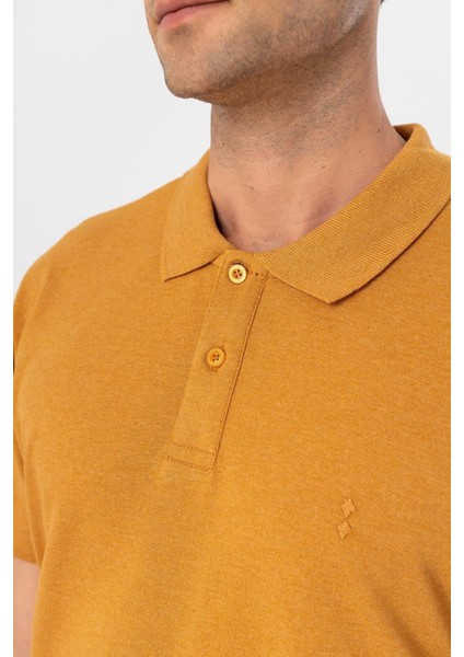 Polo Yaka Regular Kalıp Armürlü Tişört