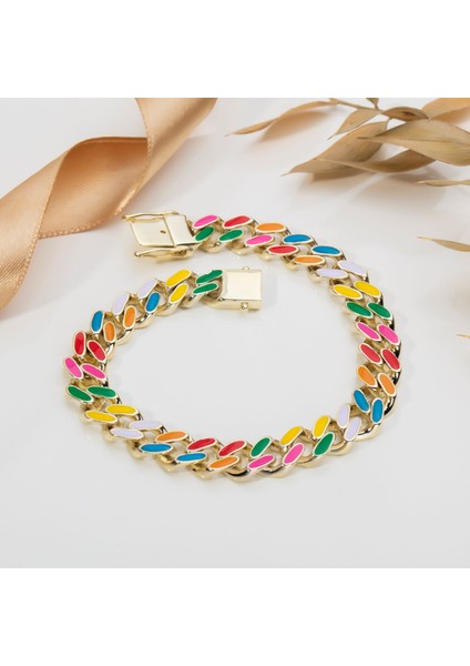 Mineli Gurmet Zincir Bileklik Maden Rengi Beyaz fiyatları