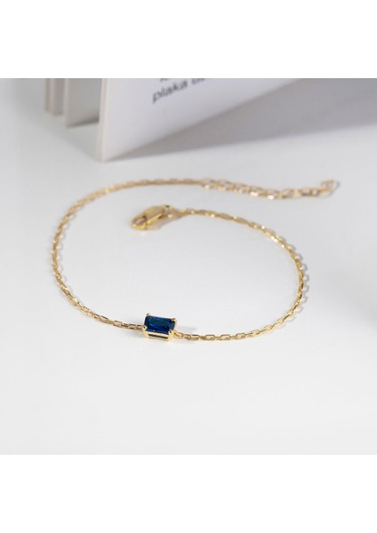 Safir Taşlı Baget Bileklik Rose