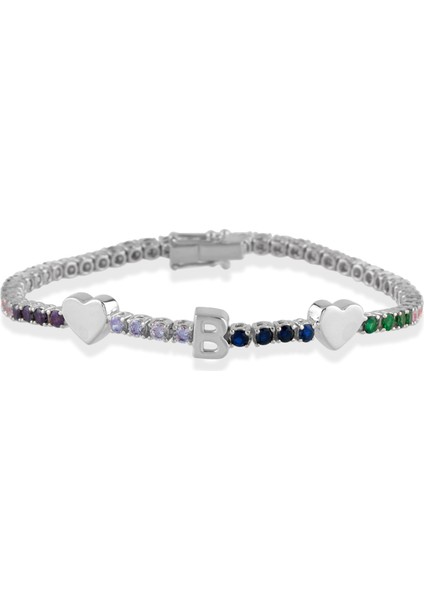 Kişiye Özel Renkli Suyolu Harf Bileklik Beyaz fırsatları