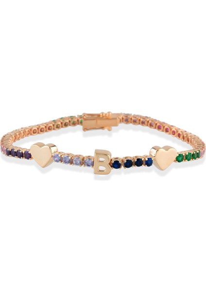 Kişiye Özel Renkli Suyolu Harf Bileklik Beyaz indirimleri