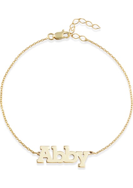 Kişiye Özel Isimli Ince Zincir Bileklik Beyaz