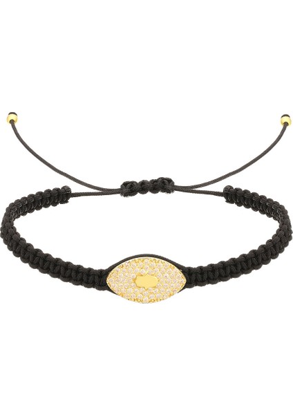 Taşlı Fatma Ana Eli Ipli Bileklik Rose modelleri