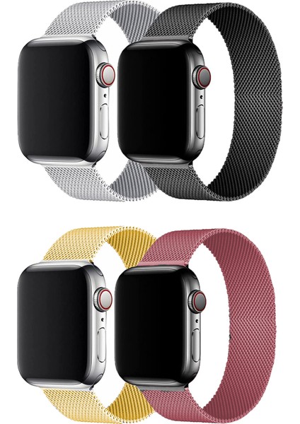 40-42 mm Akıllı Saatler Için 20 mm Manyetik Metal Kordon Kayış - KY14