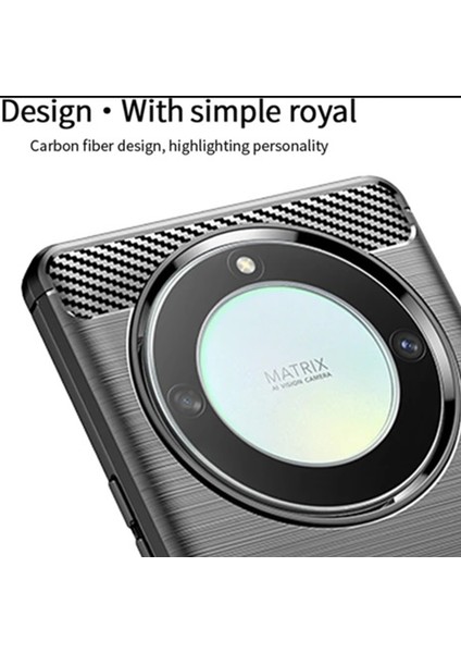 Honor X9A 5g Brushed Carbon Fiber Silikon Kılıf - Siyah AL3332 fırsatları