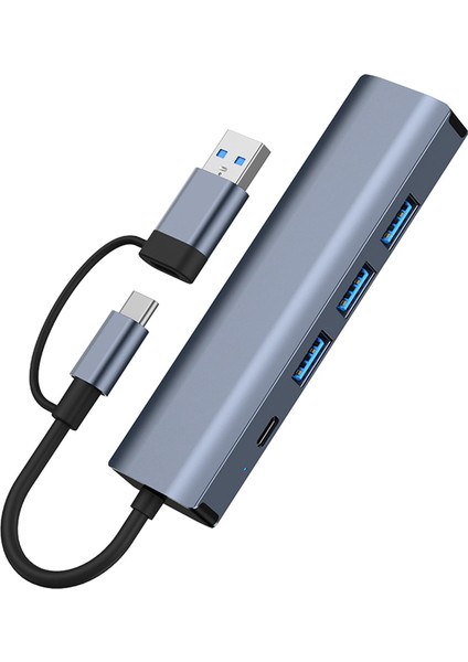 Dizüstü Bilgisayar Masaüstleri Için USB C - Ethernet Adaptör Kompakt USB Hub (Yurt Dışından)