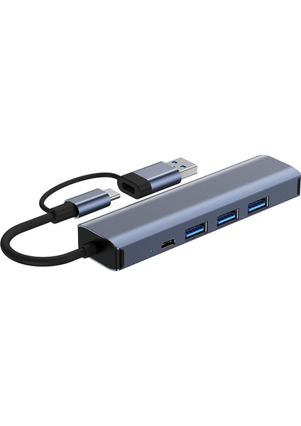 Dizüstü Bilgisayar Masaüstleri Için USB C - Ethernet Adaptör Kompakt USB Hub (Yurt Dışından)