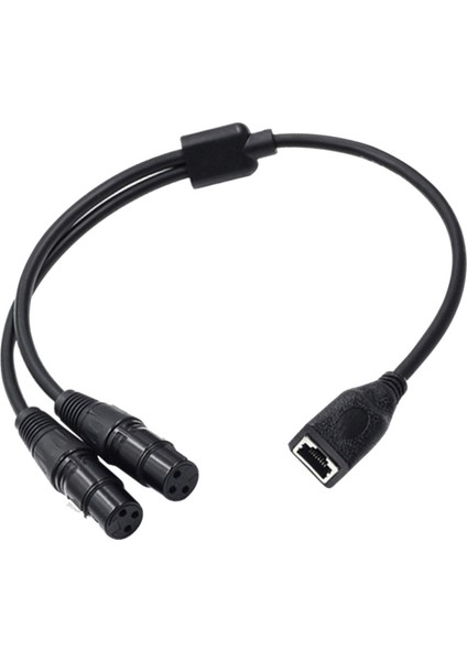 Çift Xlr 3pin Dişi - RJ45 Adaptör Kablosu, RJ45 Ila Çift Xlr Dişi Kablosu (Yurt Dışından)