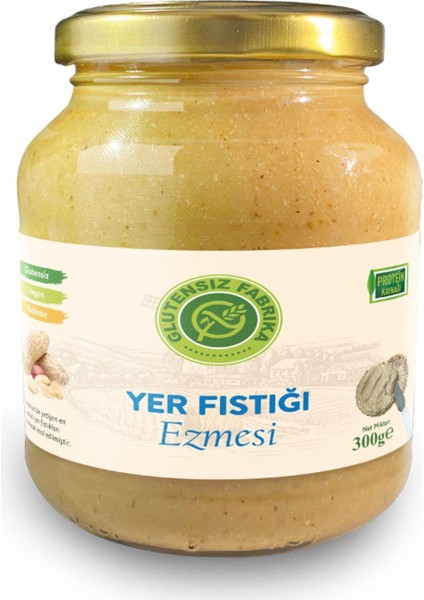 Glütensiz Fabrika Glütensiz %100 Yer Fıstığı Ezmesi 300 g