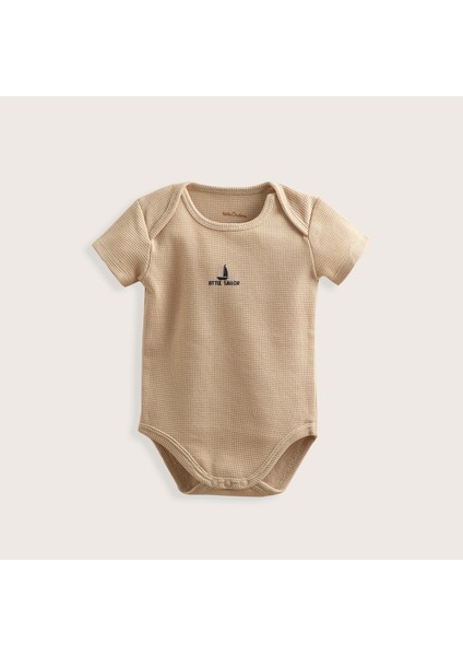 Marine Kısa Kollu Body Bej
