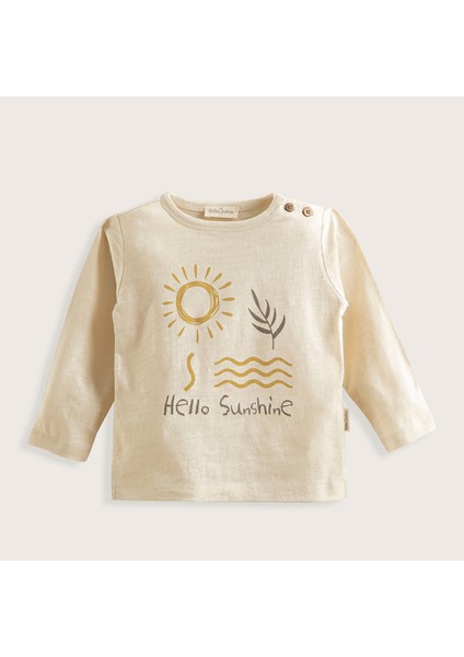Golden Hour Uzun Kollu Tshirt Ekru
