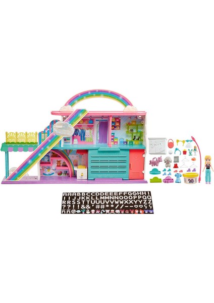 HHX78 Polly Pocket Gökkuşağı Alışveriş Merkezi Oyun Seti